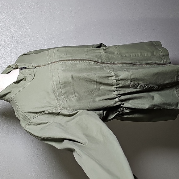 Gap Army Green Utility 100% Cotton Cargo Jacket Drawstring Waist Size XXL - Picture 1 of 11